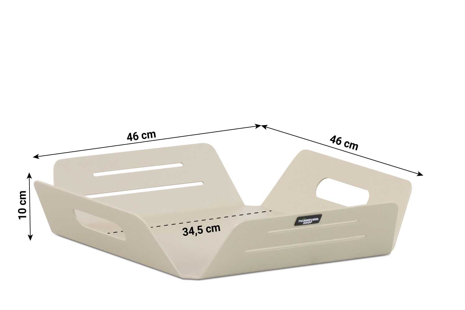 Tuinmeubelshop Milan dienblad 34,5 x 34,5 cm
