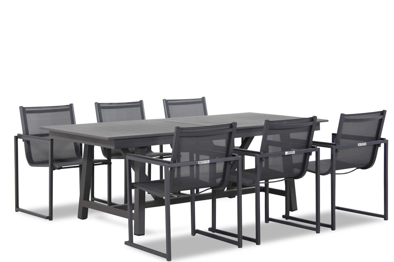 Lifestyle Delgada/General 217/277 cm dining tuinset 7-delig stapelbaar thumbnail
