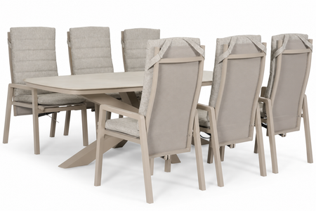Lifestyle Vivaro/Belluno 220x100 cm dining tuinset 7-delig