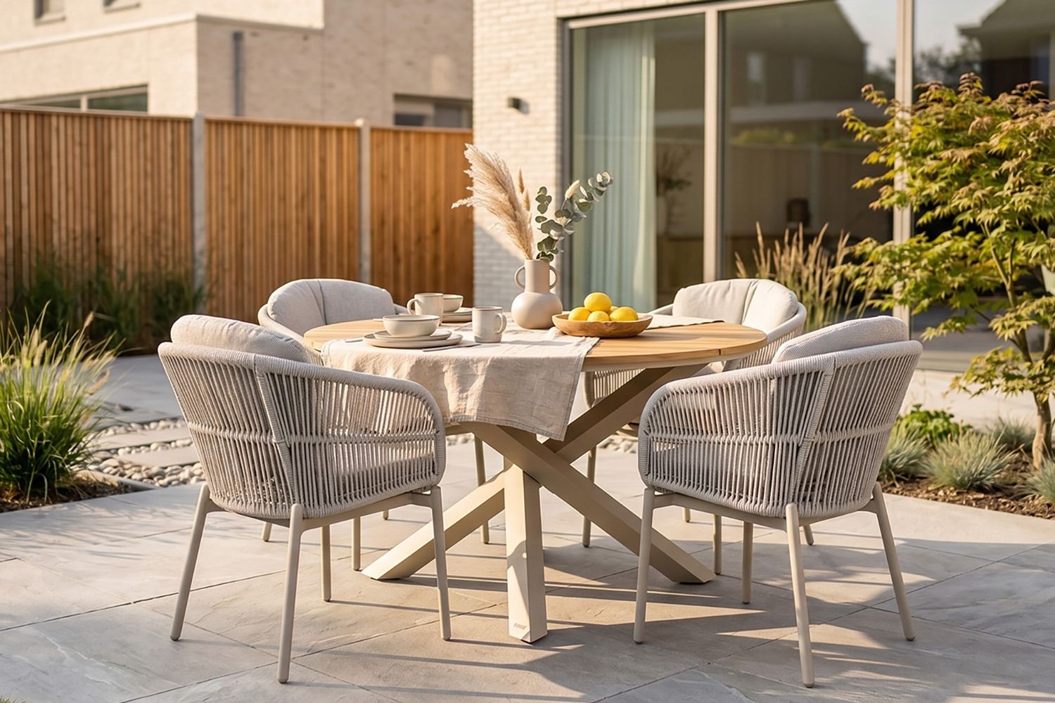 Lifestyle Monaco/Ancona 125 cm dining tuinset 5-delig
