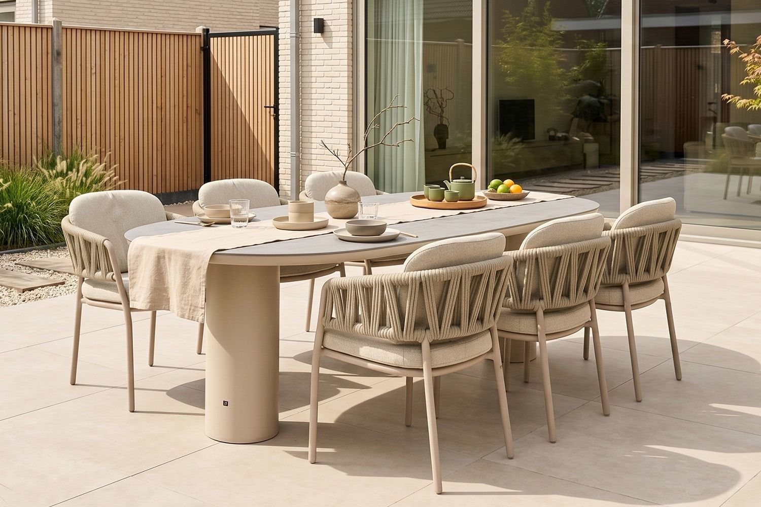 4 Seasons Outdoor Calma/Guave 240x120 cm dining tuinset 7-delig