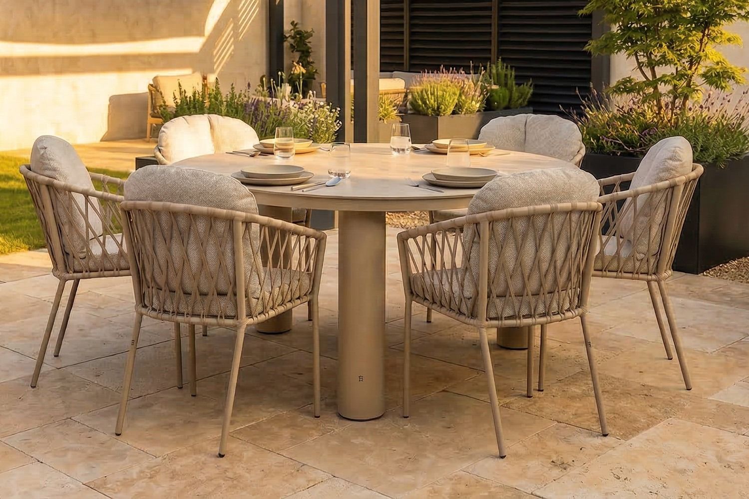 Lifestyle Morano/Arancia 150 cm dining tuinset 7-delig