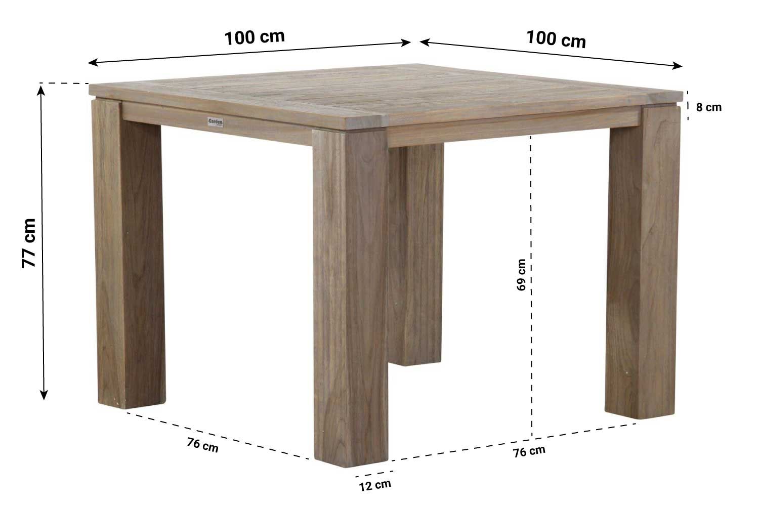 Hartman Sophie element/Brighton 100 cm dining tuinset 5-delig thumbnail