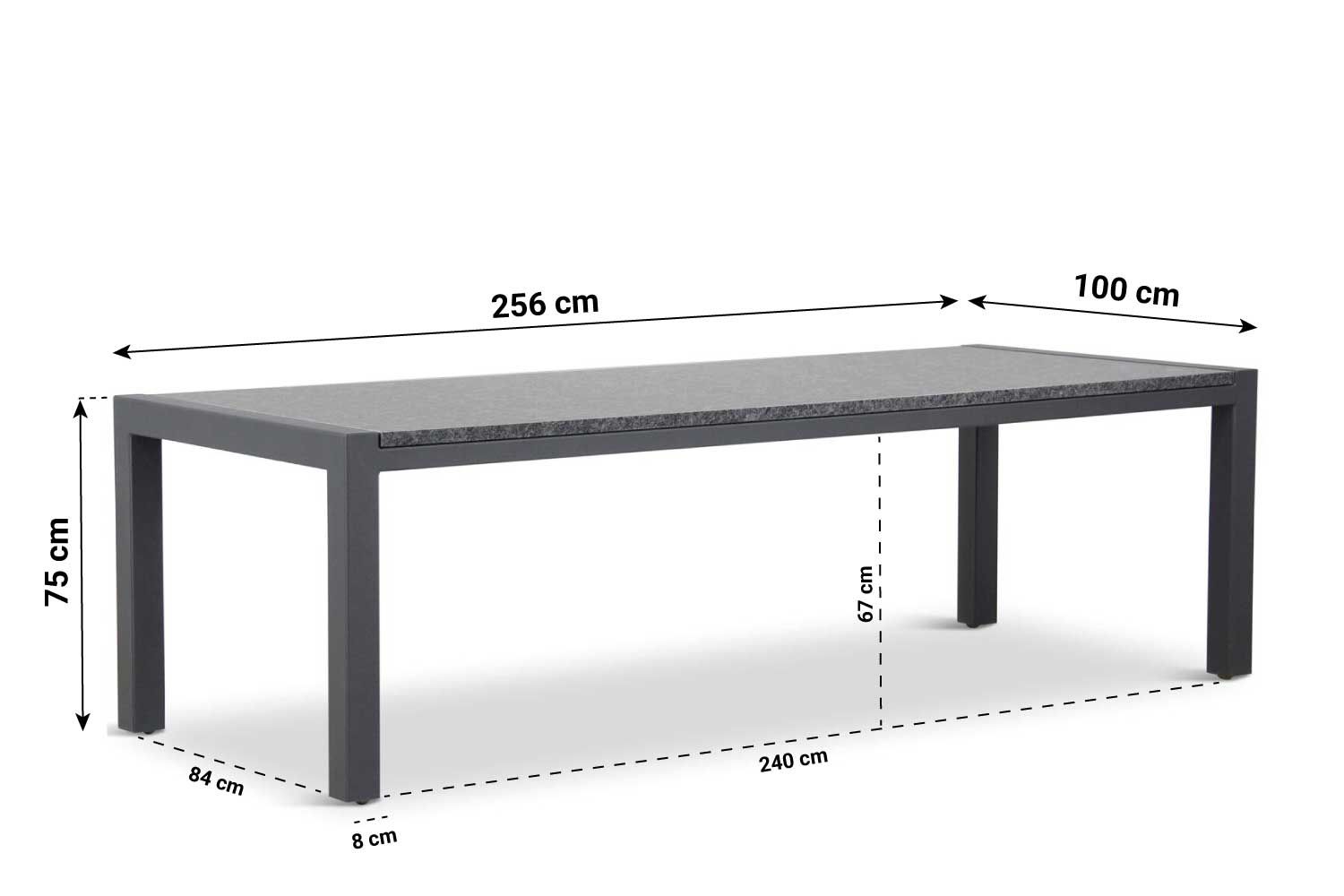 Van Dijk Edmonton dining tuintafel 240 x 100 cm