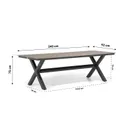 Santika Annisa/Forest 240 cm dining tuinset 5-delig thumbnail