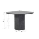 Tuintafel met afmetingen – Ronde tafel van antraciet graniet frame en blad thumbnail