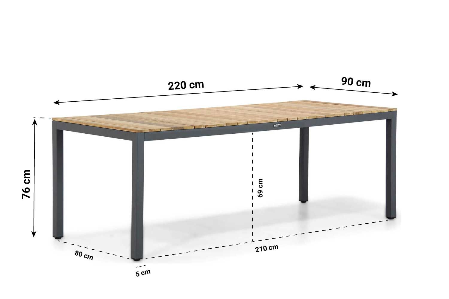 Lifestyle Mazzarino dining tuintafel 220 x 90 cm