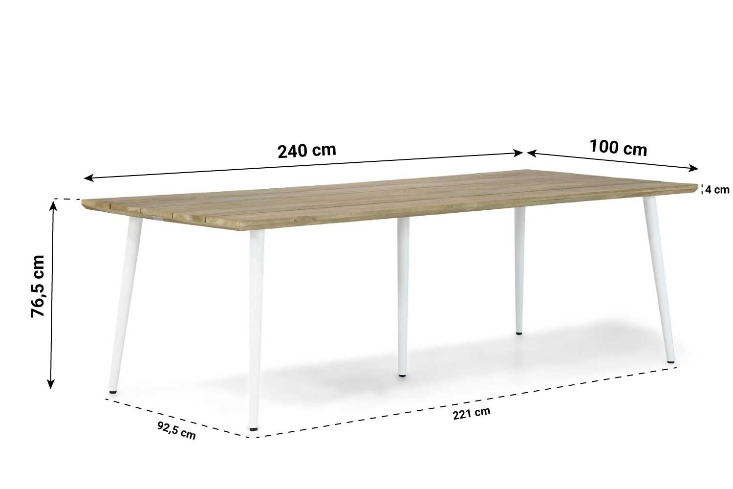 Lifestyle Montana dining tuintafel 240 x 100 cm thumbnail