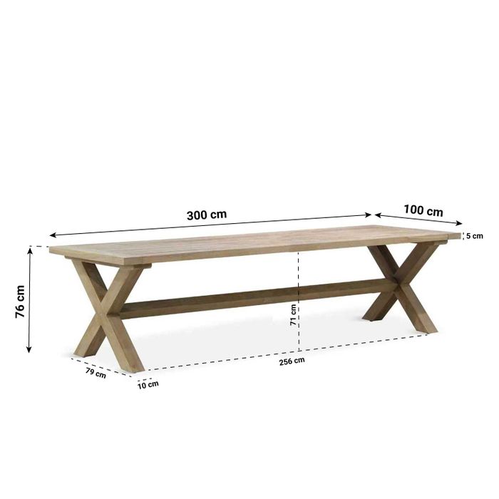 Garden Collections Bello/Oregon 300 cm dining tuinset 9-delig verstelbaar