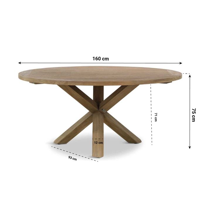 Coco Penya/Sand City 160 cm dining tuinset 7-delig