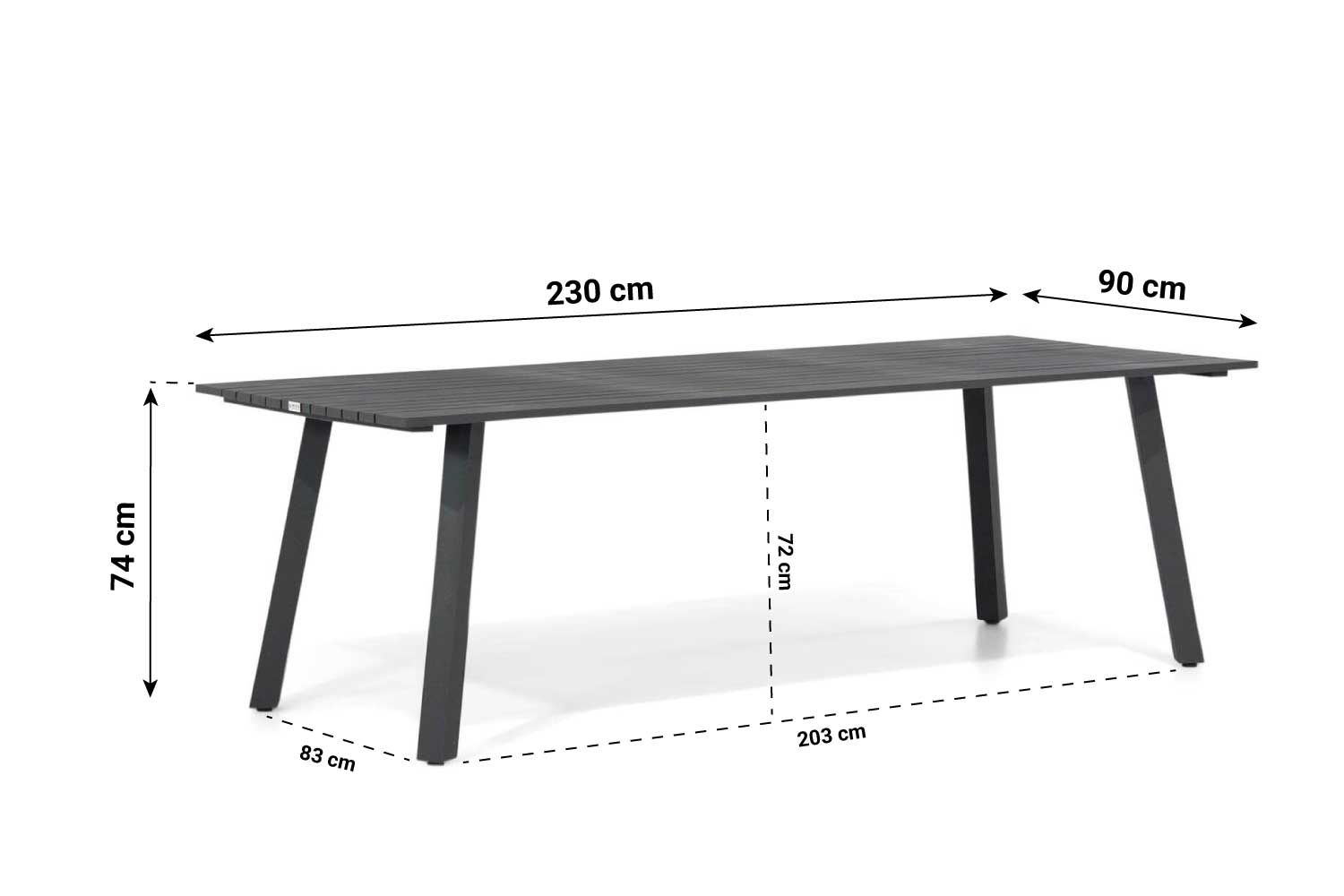 Lifestyle Villagio dining tuintafel 230 x 90 cm thumbnail