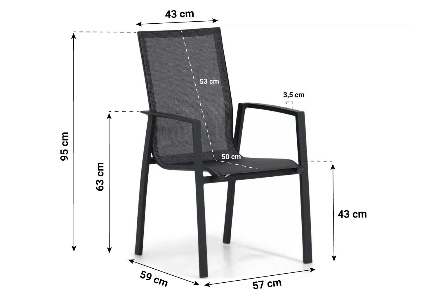 Lifestyle Ultimate dining tuinstoel stapelbaar
