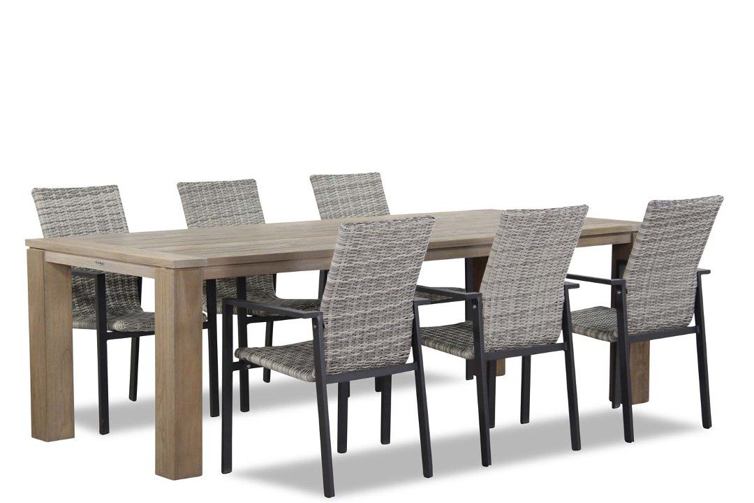 Lifestyle Upton/Brighton 240 cm dining tuinset 7-delig stapelbaar thumbnail