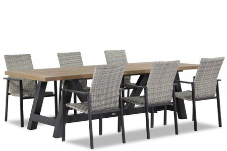 Lifestyle Upton/Trente 260 cm dining tuinset 7-delig stapelbaar