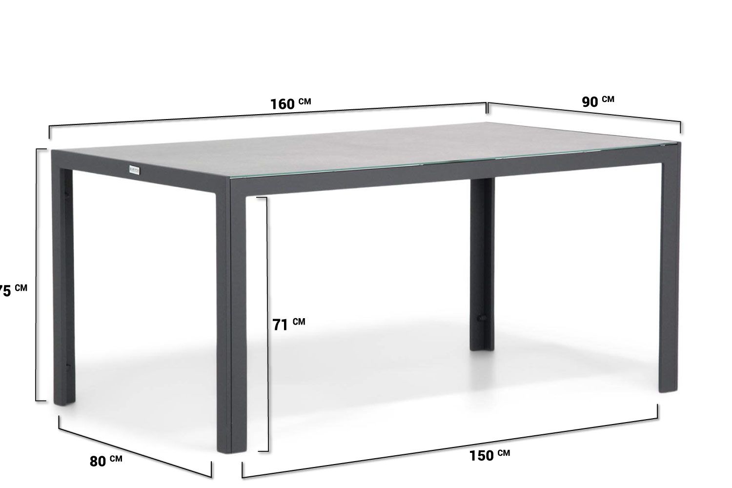 Coco Leonardo/Varano 160 cm dining tuinset 5-delig thumbnail