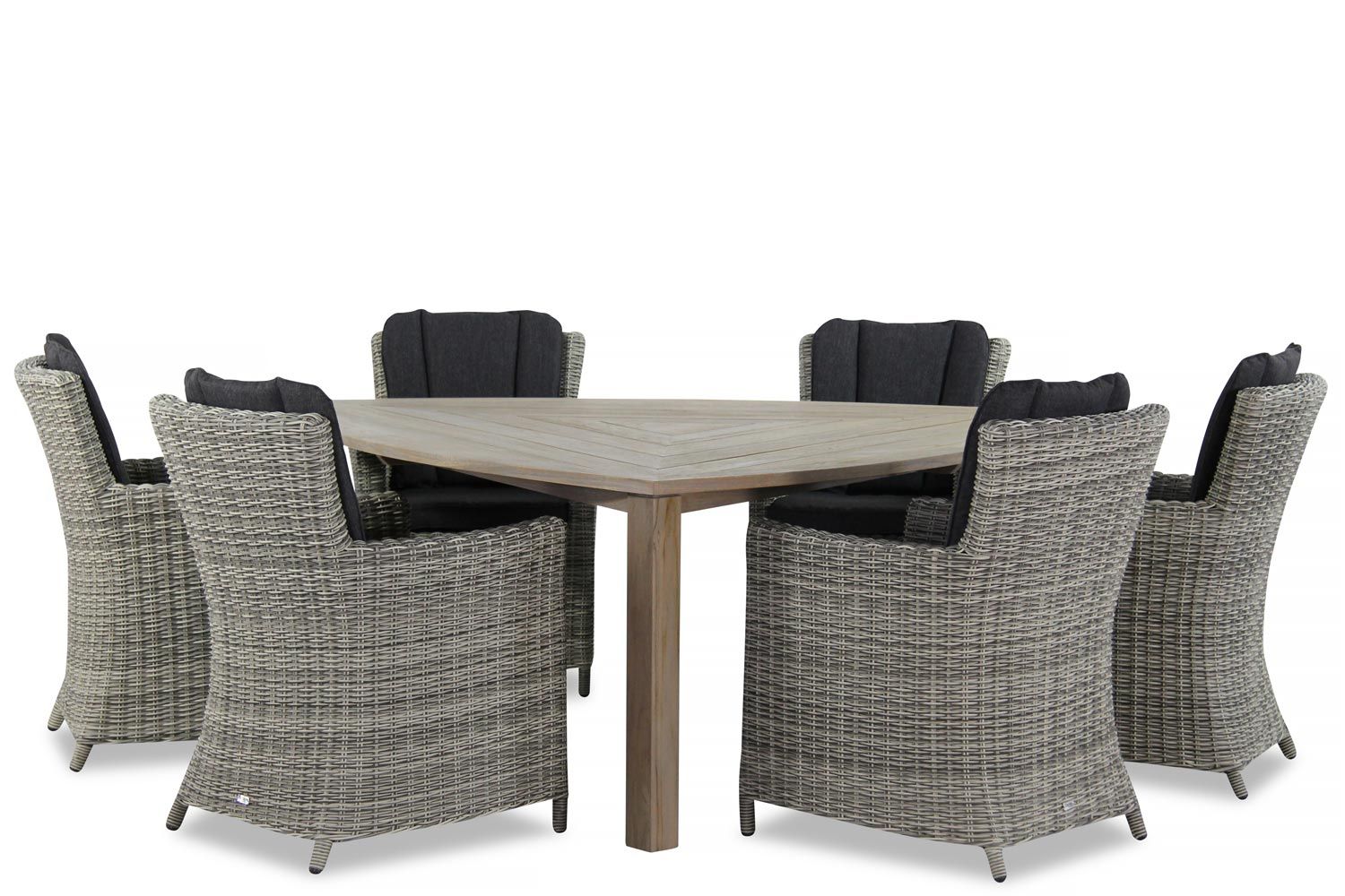 Garden Collections Venerdi/Brighton triangel 170 cm dining tuinset 7-delig thumbnail