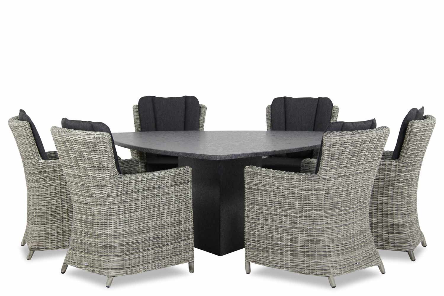 Garden Collections Venerdi/Graniet triangel 170 cm dining tuinset 7-delig thumbnail