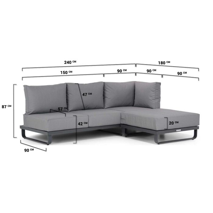 Lifestyle Venezia hoek loungeset 4-delig