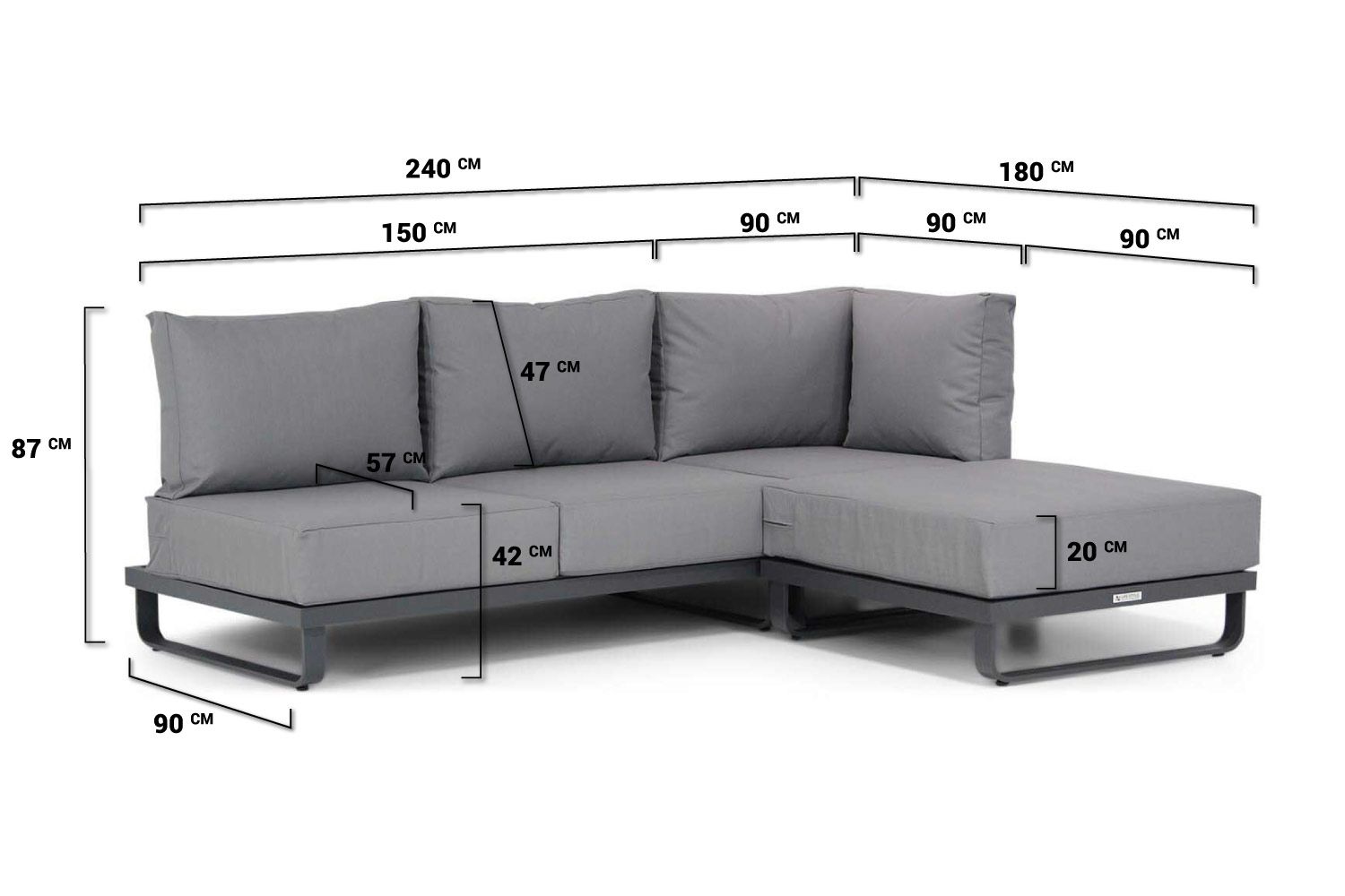 Lifestyle Venezia hoek loungeset 4-delig thumbnail