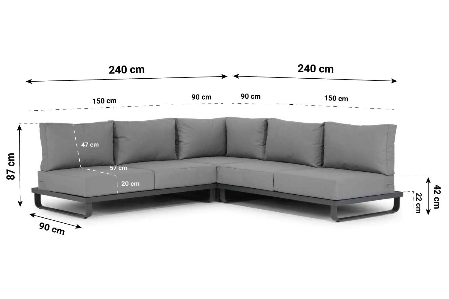 Lifestyle Venezia hoek loungeset 3-delig