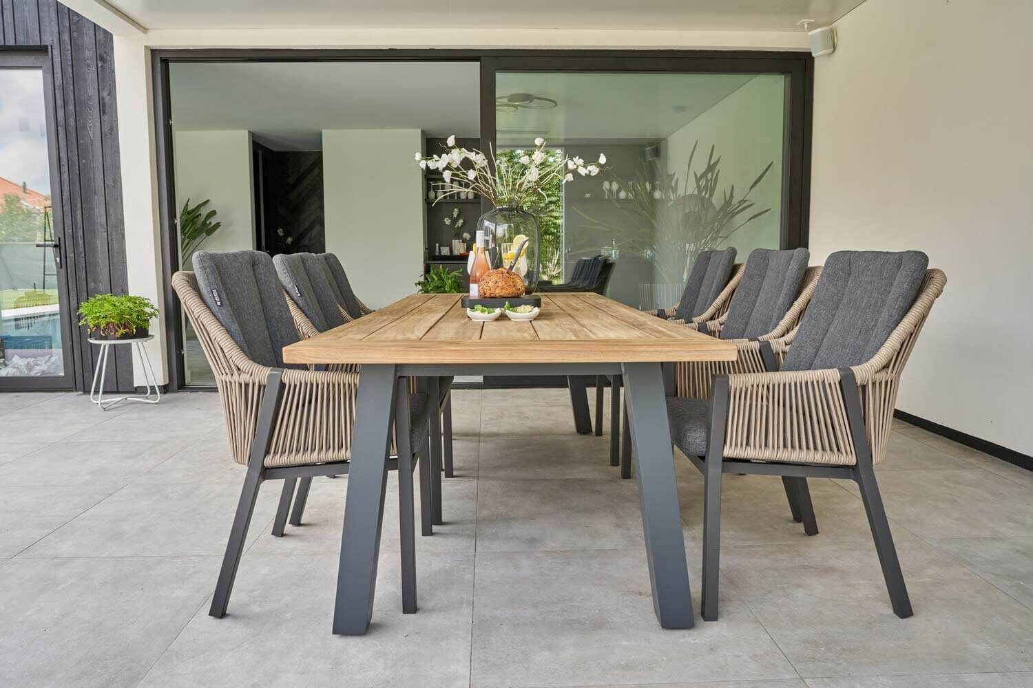 Lifestyle Verona/Glasgow 240 cm dining tuinset 7-delig