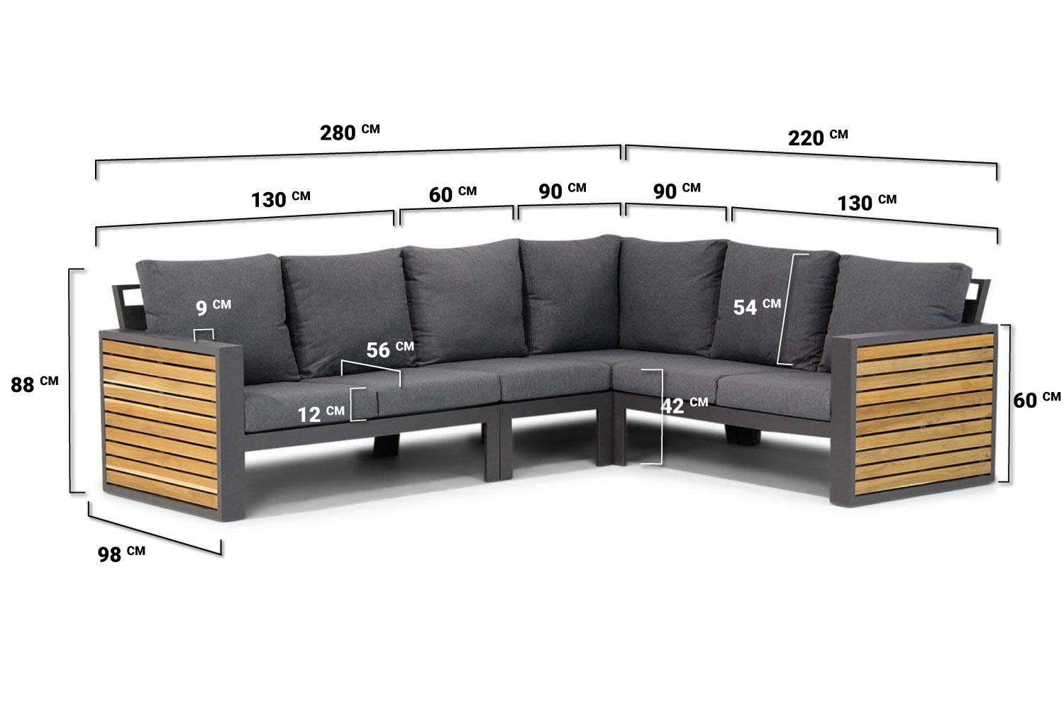 Lifestyle Verona hoek loungeset 4-delig thumbnail