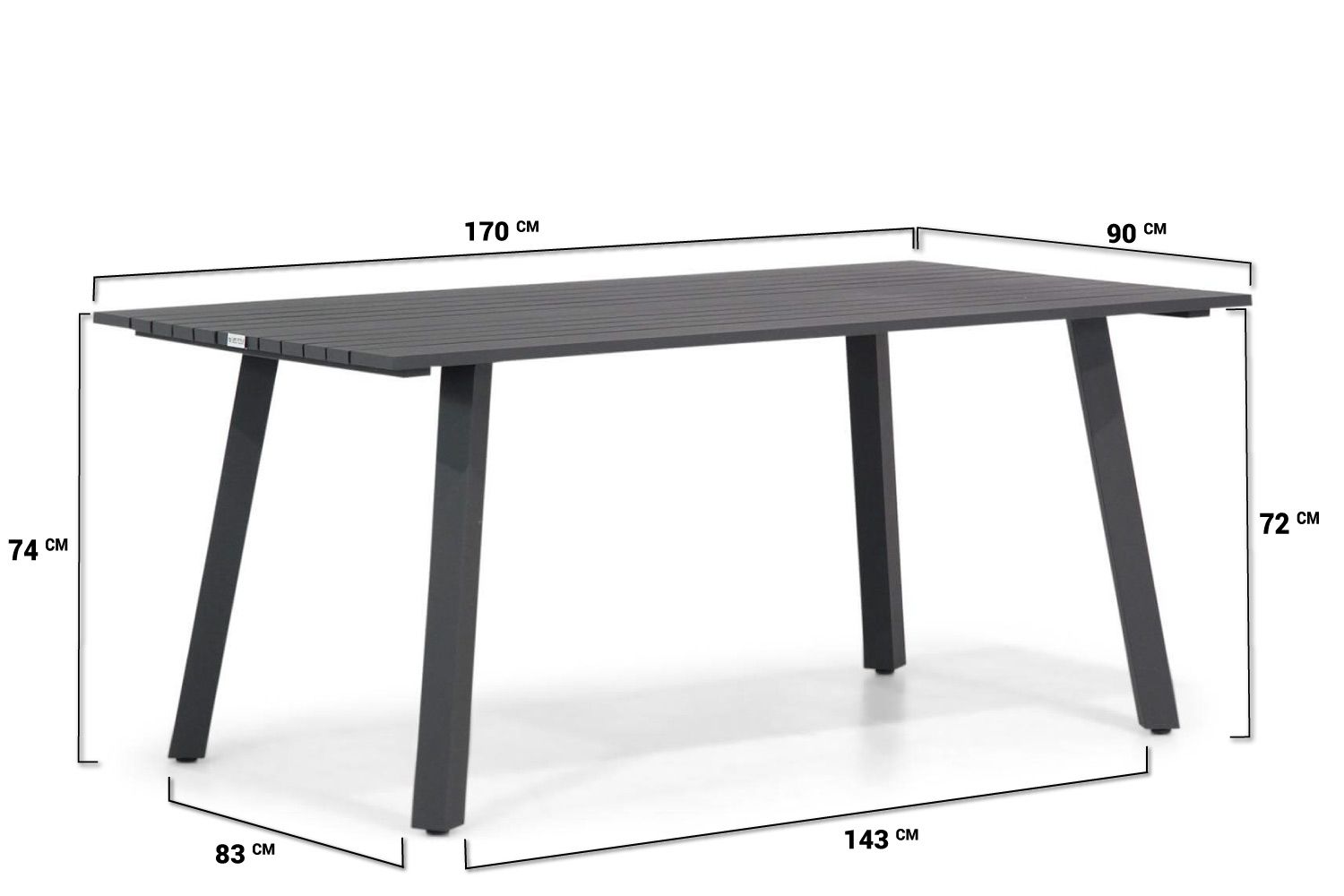 Garden Collections Oxbow/Villagio 170 cm dining tuinset 5-delig