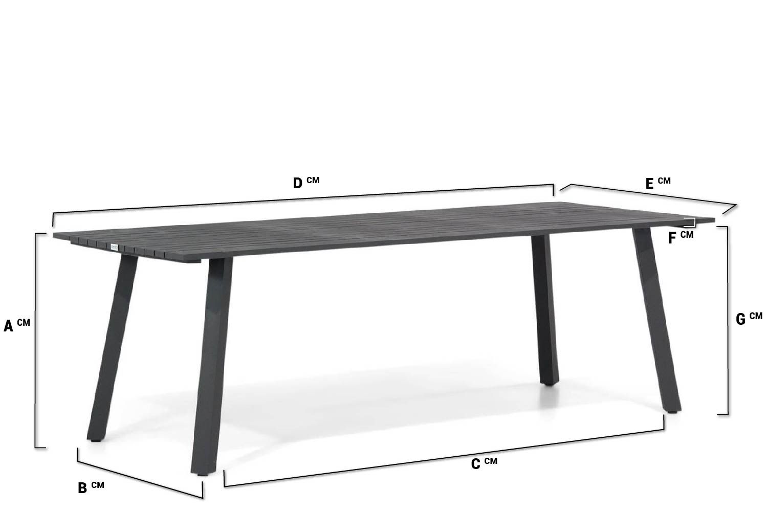 Santika Zaga/Villagio 230 cm dining tuinset 7-delig