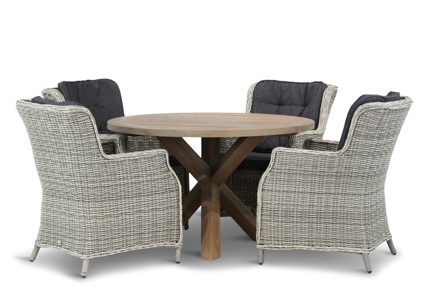 Garden Collections Vita/Sand City rond 120 cm dining tuinset 5-delig thumbnail