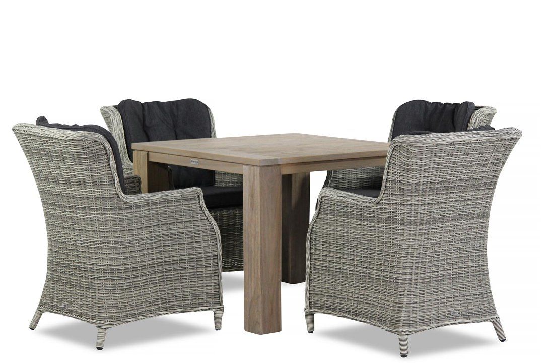 Garden Collections Vita/Brighton 100 cm dining tuinset 5-delig thumbnail