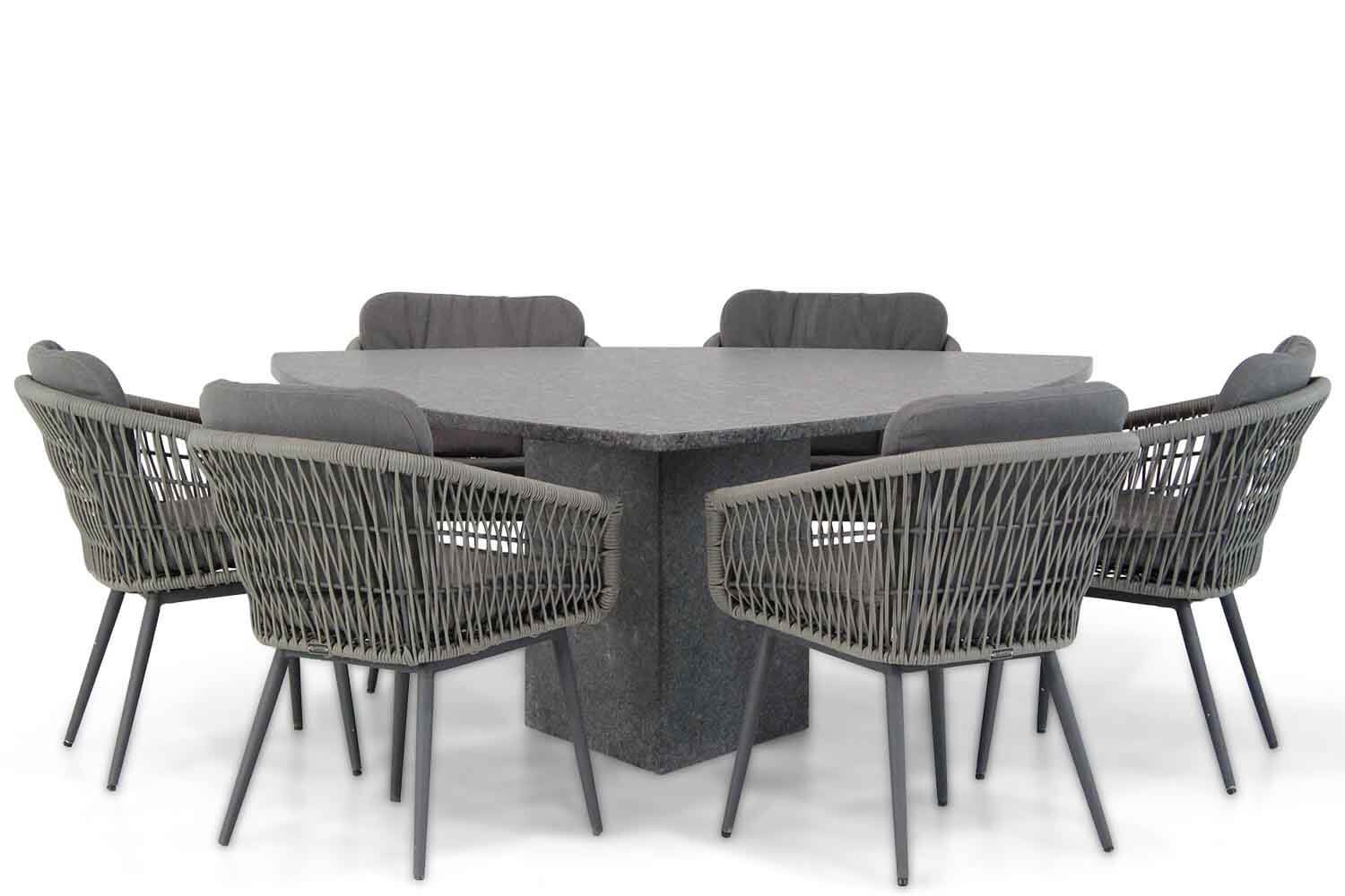 Lifestyle Western/Graniet 170 cm triangel dining tuinset 7-delig thumbnail