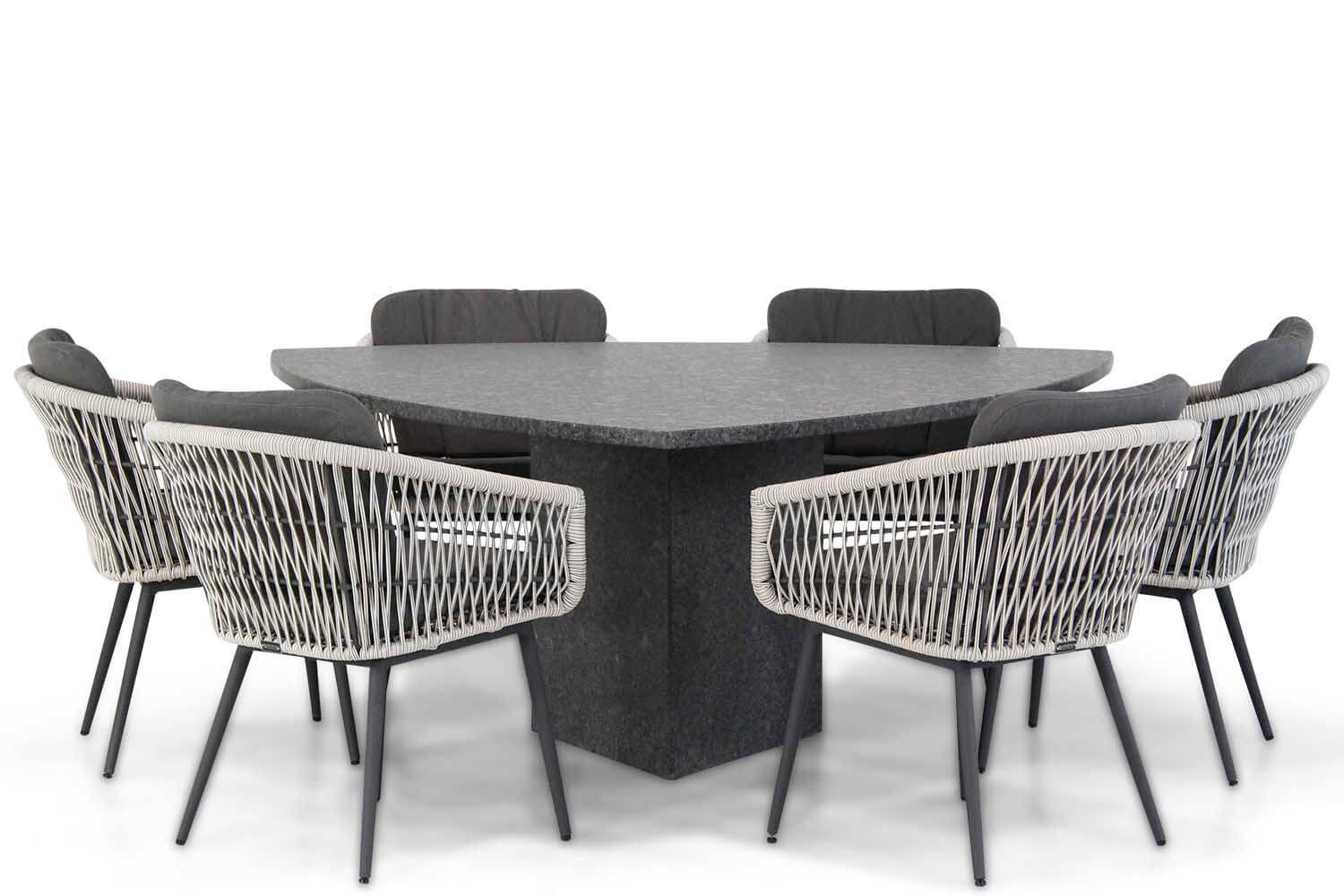 Lifestyle Western/Graniet 170 cm triangel dining tuinset 7-delig thumbnail