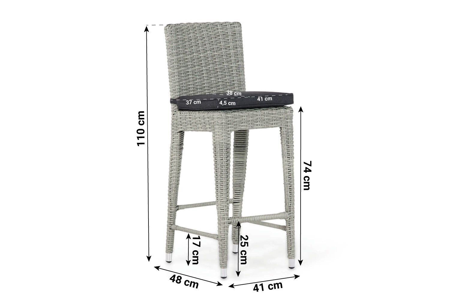 Garden Collections York barchair new grey thumbnail