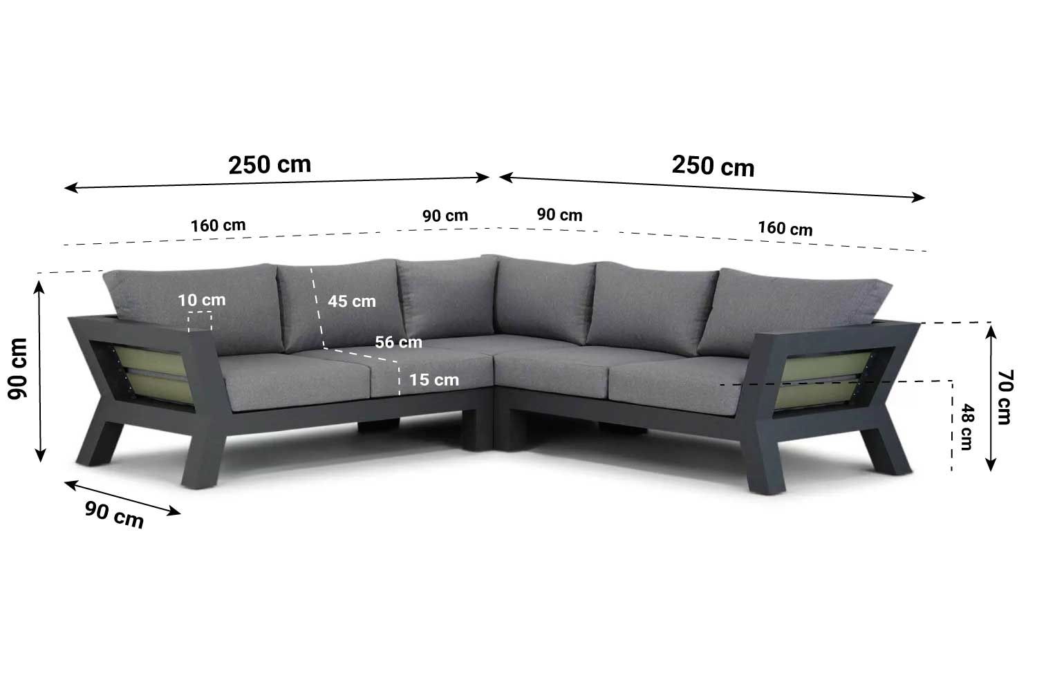 Santika Yovita hoek loungeset 4-delig