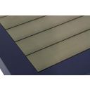 Detail van polywood tafelblad met antraciet aluminium frame thumbnail