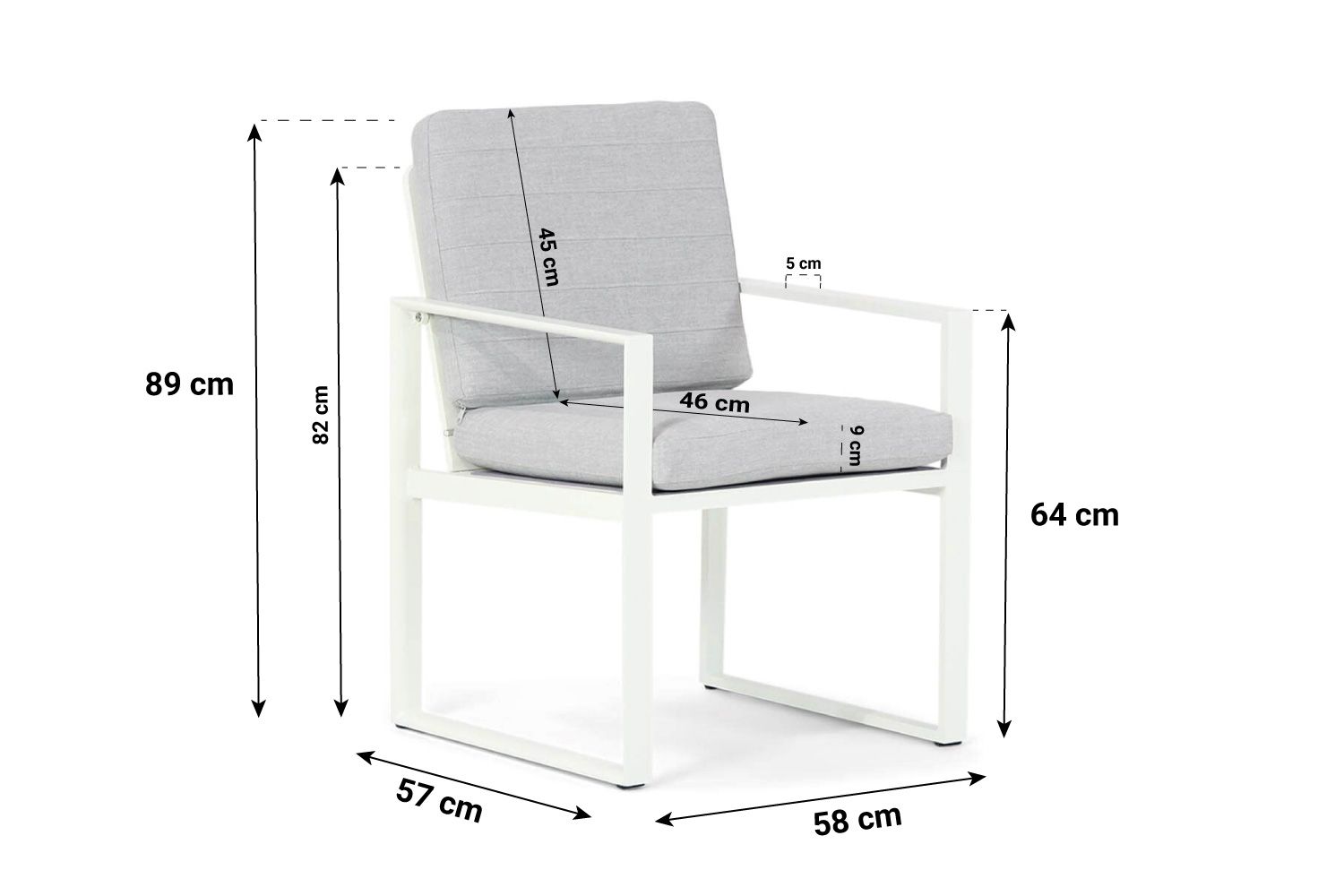 Santika Zaga/Glasgow 180 cm dining tuinset 5-delig