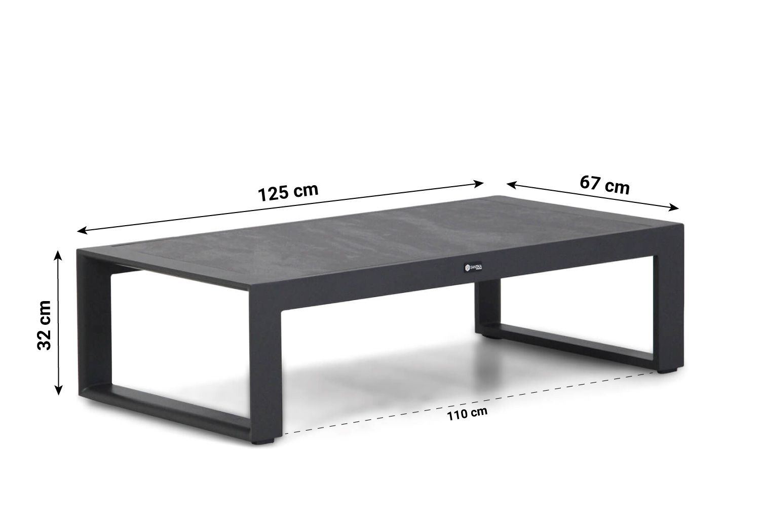 Garden Collections Toronto/Zaga 125 cm stoel-bank loungeset 4-delig thumbnail