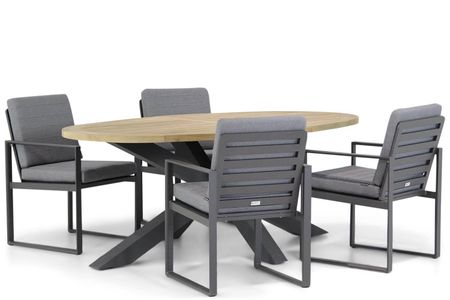 Santika Zaga/Brookline 200 cm dining tuinset 5-delig