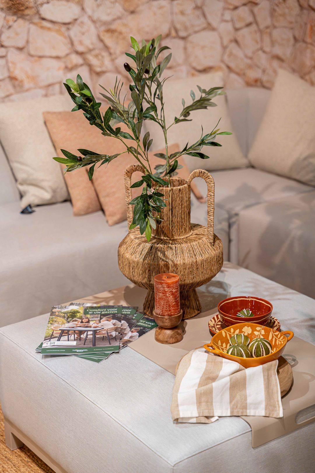 Close up van decoratie op de stand