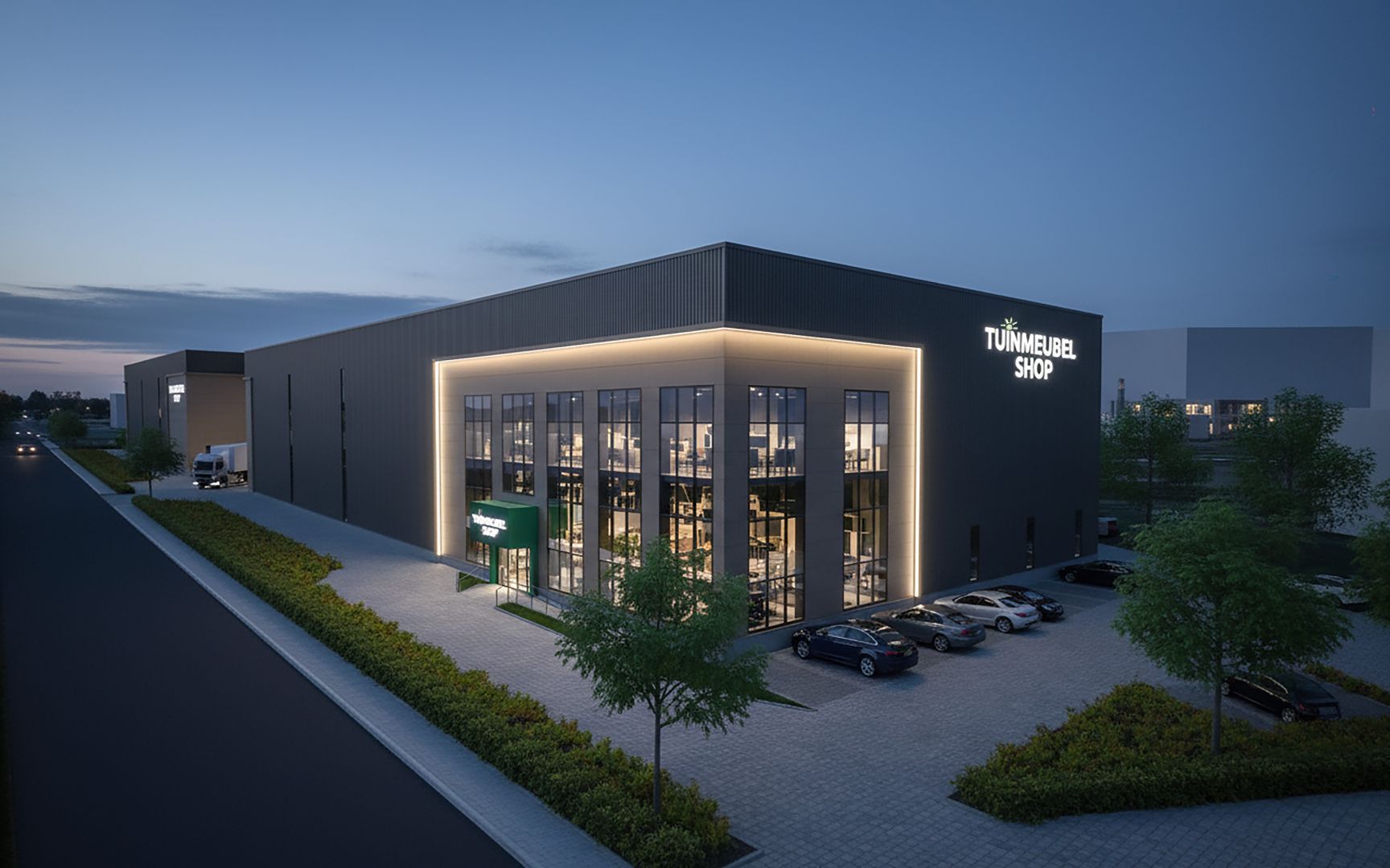 Overzicht van de bouwlocatie in Tiel