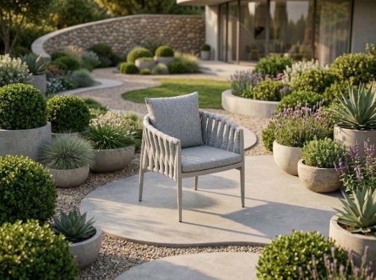 Tactiele materialen en rope tuinmeubels